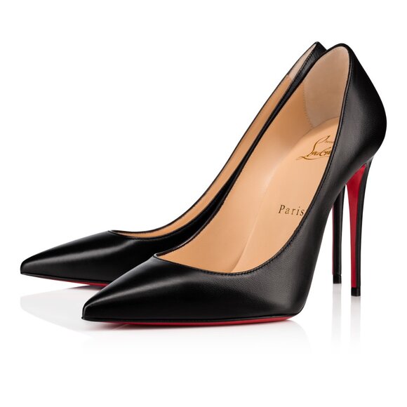 Christian Louboutin-Kate Black Nappa Leather Pump Size 40.5 - Picture 1 of 6